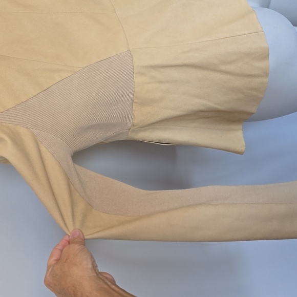 Elie Tahari lamb leather tan zip front jacket-M - Picture 4 of 10